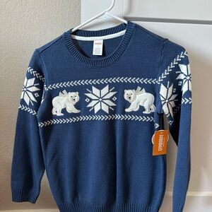 NEW Gymboree Blue Polar Bear Sweater Boy’s Size 8
